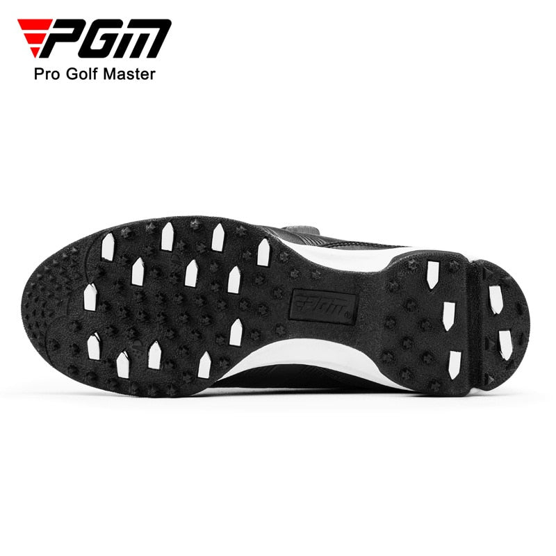 PGM Women Golf Shoes Waterproof Lightweight Knob Buckle Shoelace Sneakers Ladies Breathable Non-Slip Trainers Black Shoes XZ115 - KiwisLove
