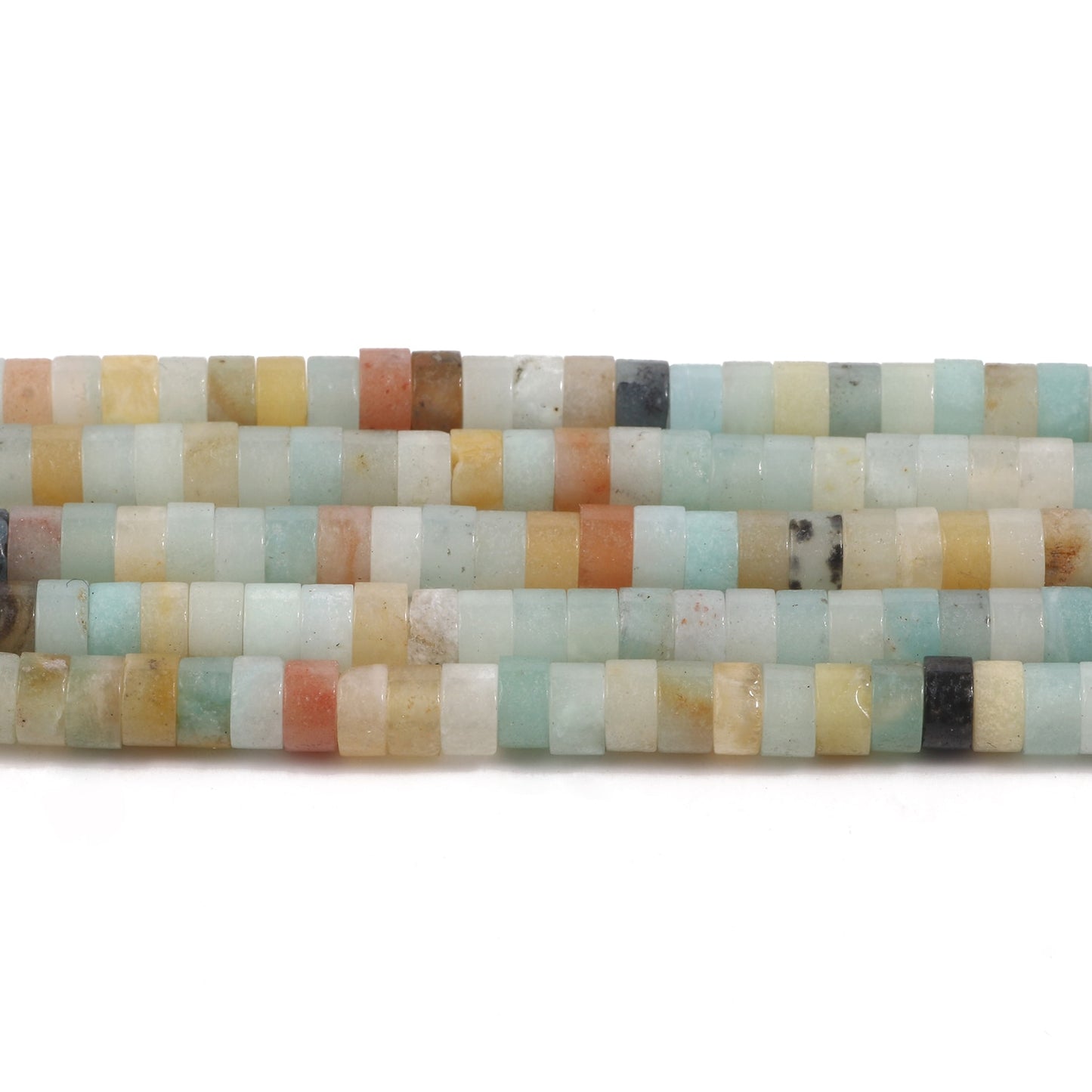 Natural Amazonite Rondelle Stone Beads Wheel Round Loose Spacer Beads for Jewelry DIY Making Bracelets Necklace Accessories - KiwisLove