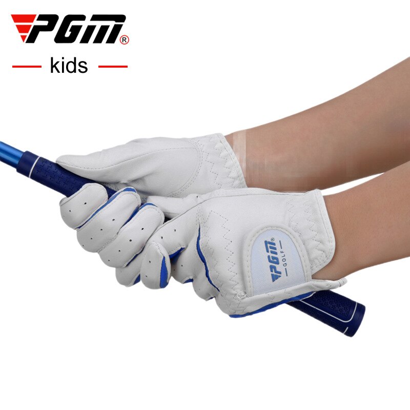 PGM 1 Pair Kids Golf Gloves Boys Girls Cape Kid Genuine Leather Sport Hand Glove Wear Breathable Training Protective ST023 - KiwisLove