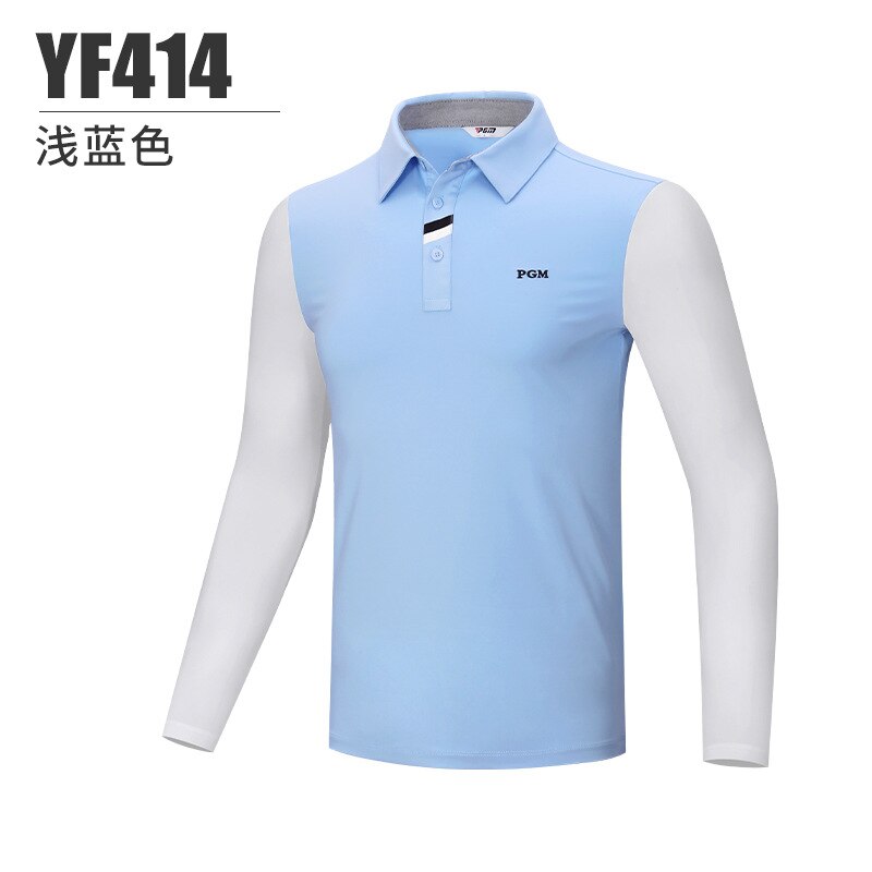 PGM Men Golf Shirts Long Sleeve Breathable Tshirts Polo Collar Golf Clothing Men Casual Leisure Table Tennis Shirt M-XXL YF414 - KiwisLove