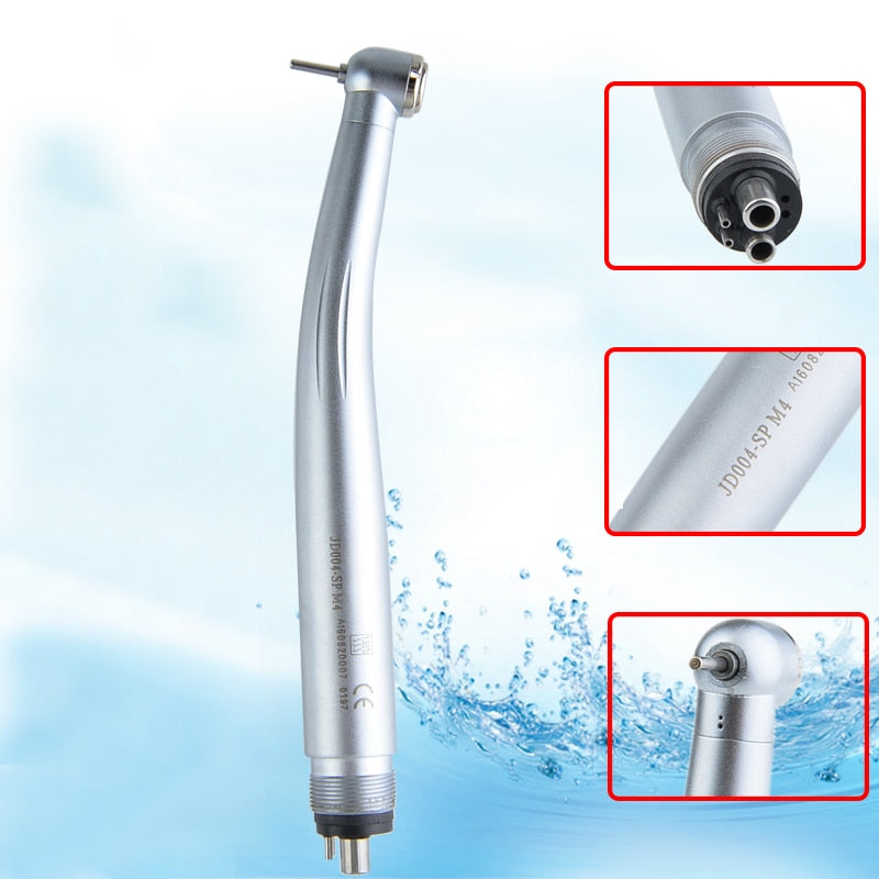 Dental High Speed Handpiece Standard Push Button Single Water Spray 2/4 Hole Rotation  370,000-420,000 Rpm - KiwisLove