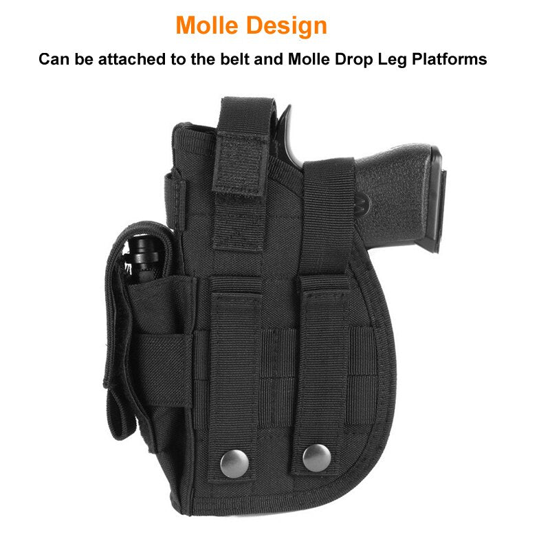 Tactical Molle Gun Holster For Taurus G2C 9mm Millennium PT111 G2 G3 PT111 PT132 PT138 PT140 Pistol Right Hand Holder Nylon Case - KiwisLove