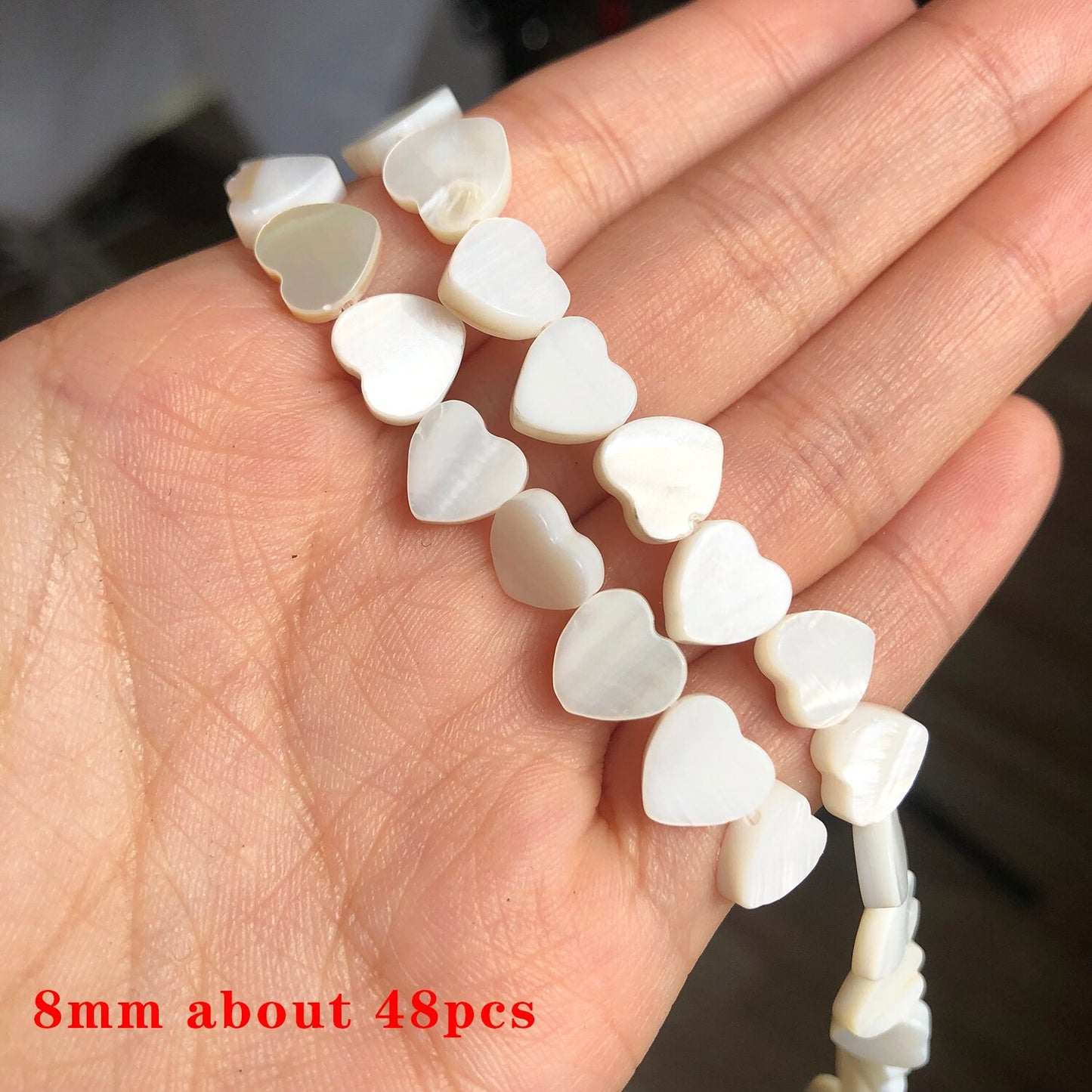 Natural White Freshwater Shell Beads Beads Heart Cross Star Round Mother Of Pearl Loose Beads for Jewelry Making DIY Bracelet - KiwisLove
