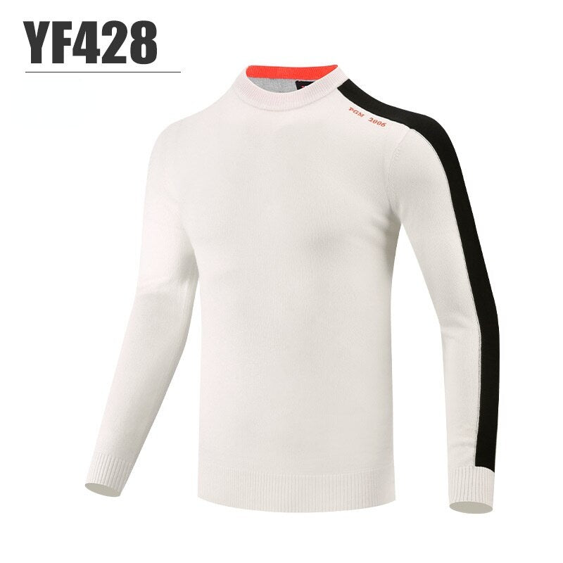 PGM Autumn Winter Golf Sweaters Men Long Sleeve Golf Pullovers Outdoor Leisure Sports Sweater Patchwork Shirt M-XXL YF428 - KiwisLove