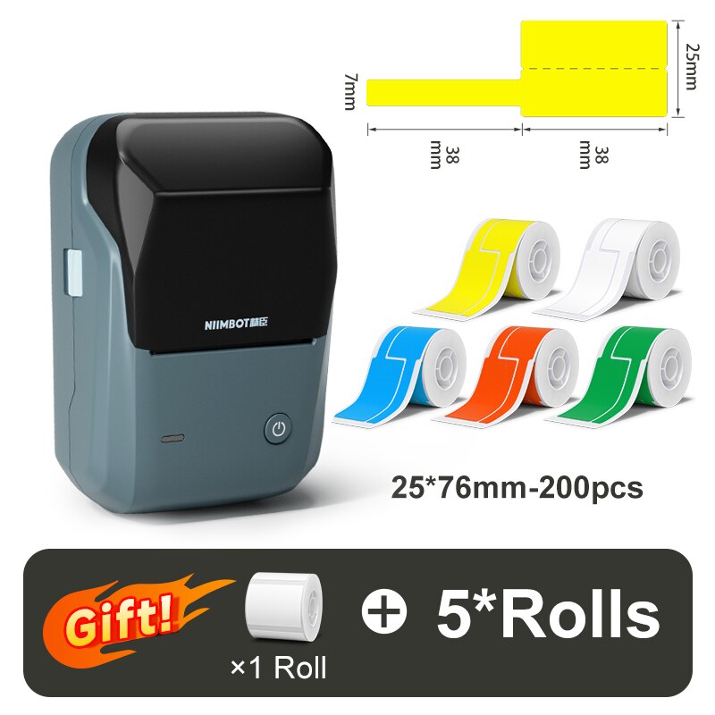 Niimbot B1 Thermal Label Printer Bluetooth Portable Pocket Label Maker Barcode QR Code Self-adhesive Sticker Labeling Machine - KiwisLove