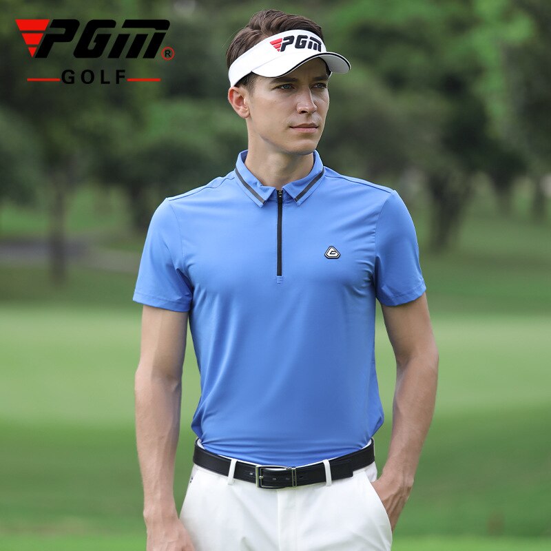 PGM Men&#39;s Short Sleeve Golf T-Shirt Summer Striped Print Sport Tshirt Polo Shirt Quick Drying Golf Clothing Sportswear YF245 - KiwisLove