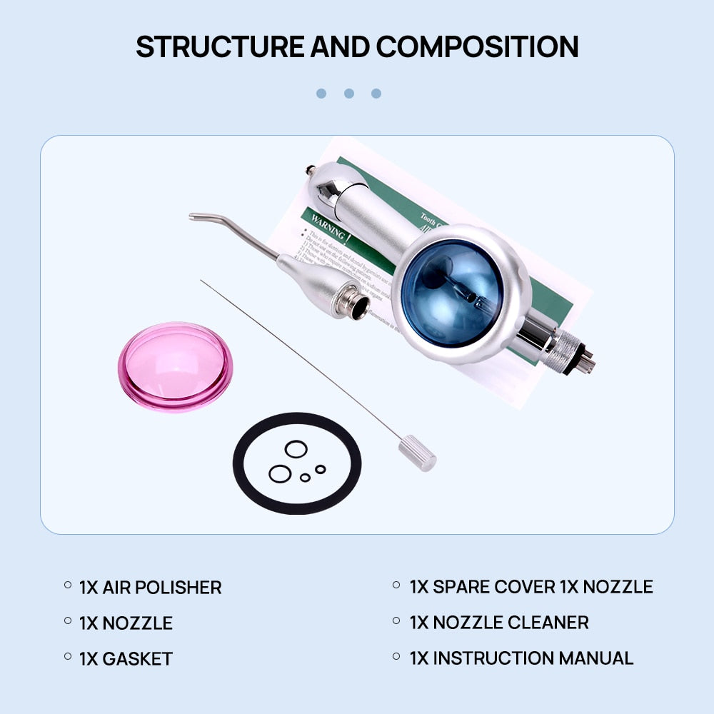 Azdent Dental Air Water Polisher Jet Air Flow Oral Hygiene Tooth Cleaning Whitening Polishing 4Hole/2Hole - KiwisLove