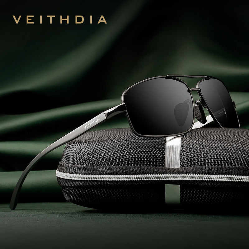 VEITHDIA Brand Sunglasses Polarized UV400 Lens Men's Vintage Aluminum Frame Sun Glasses Goggle Eyewear Accessories For Male 2458 - KiwisLove