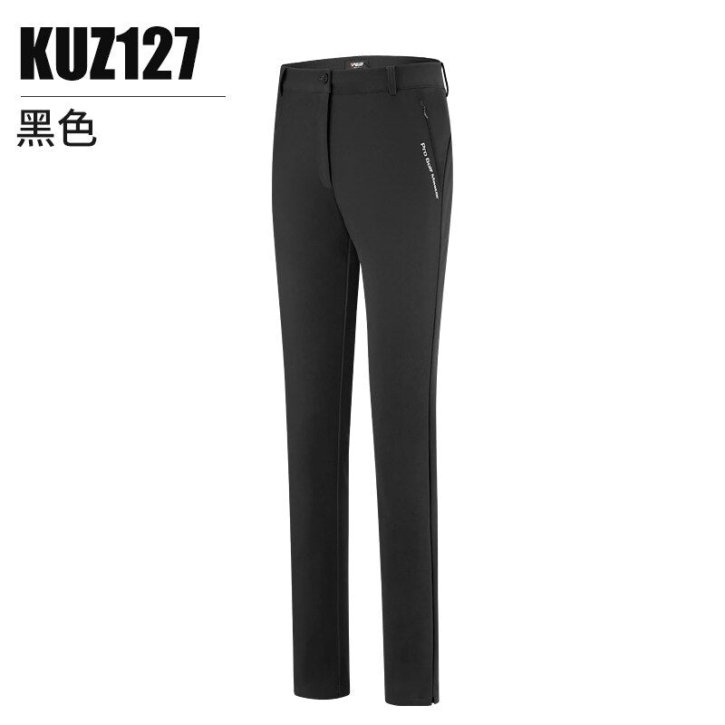 PGM Women Golf Pants Lady Slim Fit Trousers High Elastic Waterproof Breathable Golf Wear for Women Sports Clothing KUZ127 - KiwisLove
