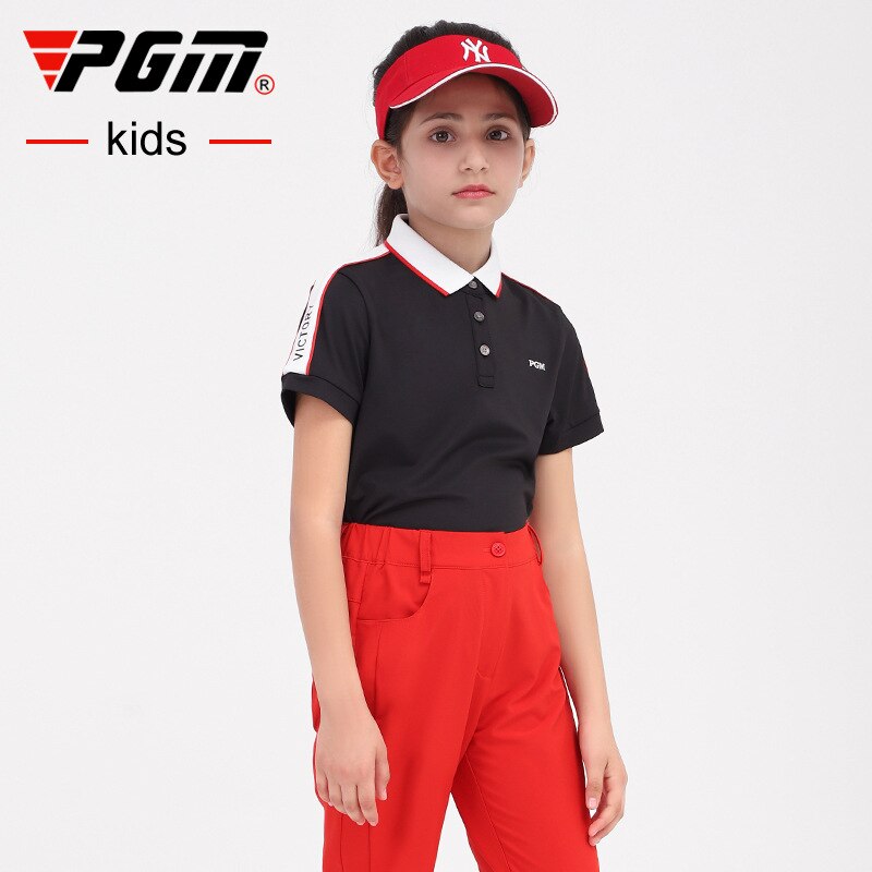 PGM Golf T-shirt Golf Clothing Girl Quick-drying Golf shirts Summer Breathable Elastic Golf Short Sleeved Uniforms YF411 - KiwisLove