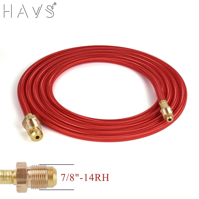 3.8m(12.5ft) Power Cable  Red Gas Hose TIG Welding Torch Package WP26 Series 7/8&quot;-14RH 250A  Fit Dinse35-70 Gas-thru Connector - KiwisLove