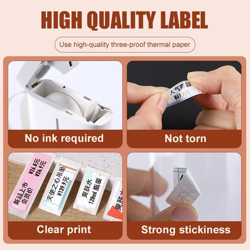 Niimbot Pocket Printer Labels Tape Printer Maker for Stickers D110 D11 D101 Labeling Self-adhesive Label Paper For Home Office - KiwisLove