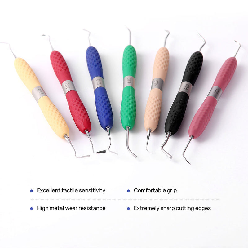 6pcs/Kit Dental Resin Filler Aesthetic Restoration Kit Fit For LM Resin Knife Plastic Dresser With Silicone Handle High Quality - KiwisLove