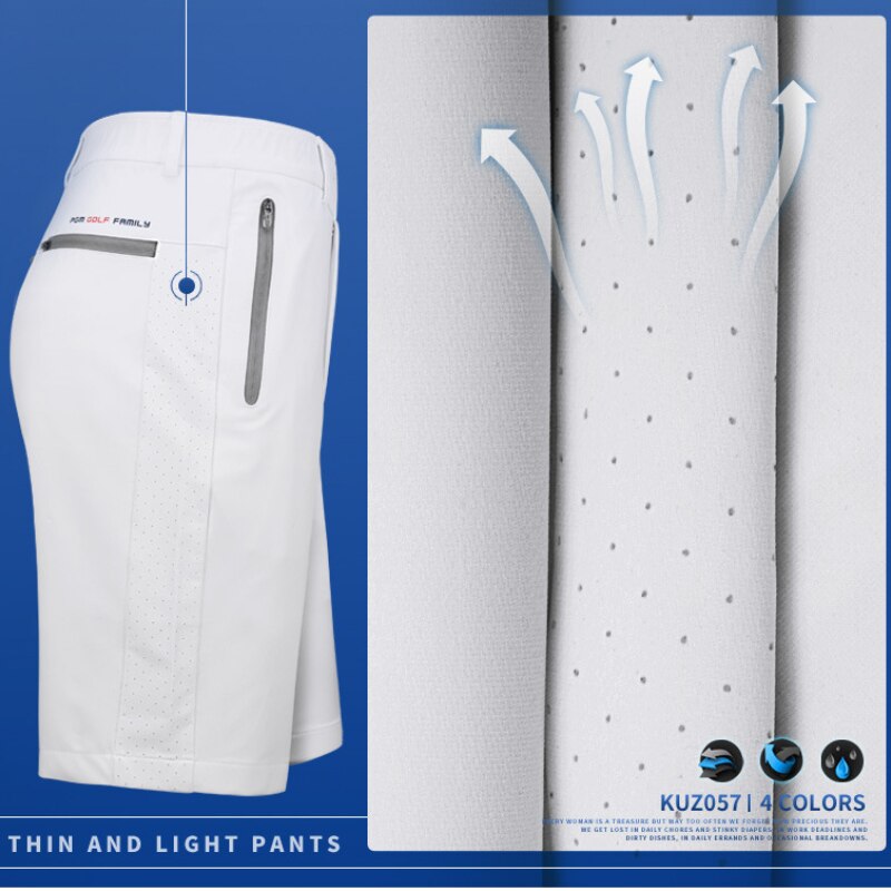 PGM Men&#39;s Golf Shorts Summer Breathable Shorts Man High Elastic Fit-drying Short Pants Comfortable Golf Clothing XXS-XXXL KUZ057 - KiwisLove