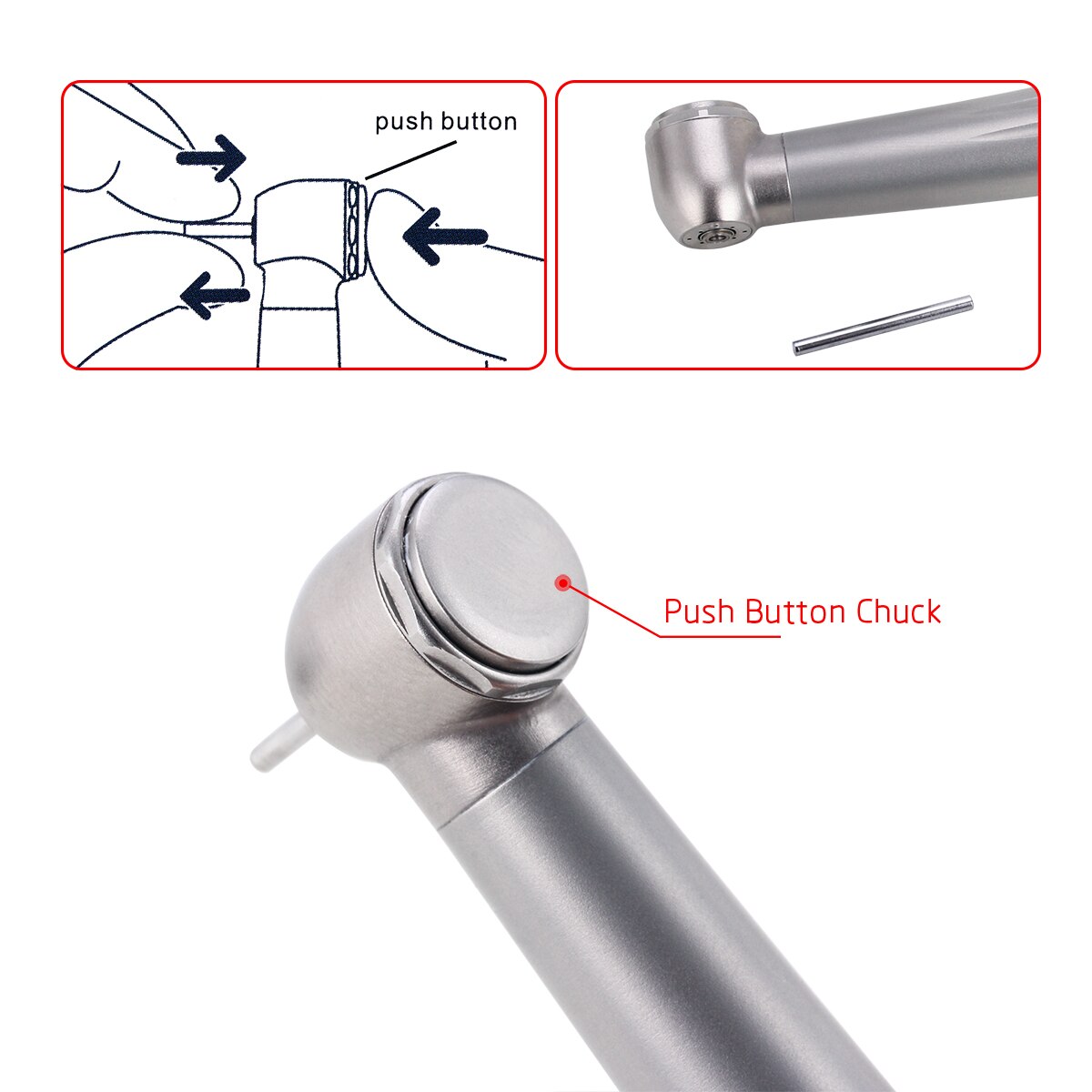 Azdent Dental High Speed Handpiece Ceramic 4 Way Spray Clean Head - KiwisLove