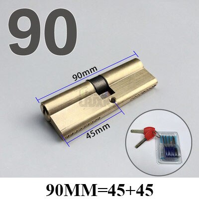 60-110MM Cylinder Hardware Door Skew Lock, AB Cylinder Key, Elongated Core Anti-theft Entry Brass Door Lock, Custom - KiwisLove