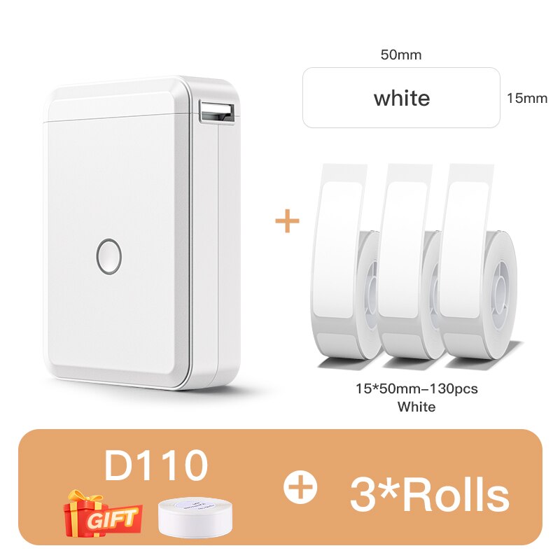 Niimbot D110 Portable Pocket Printer for Phone Home Office Storage Labeling Machine Label Maker Thermal Bluetooth With Stickers - KiwisLove