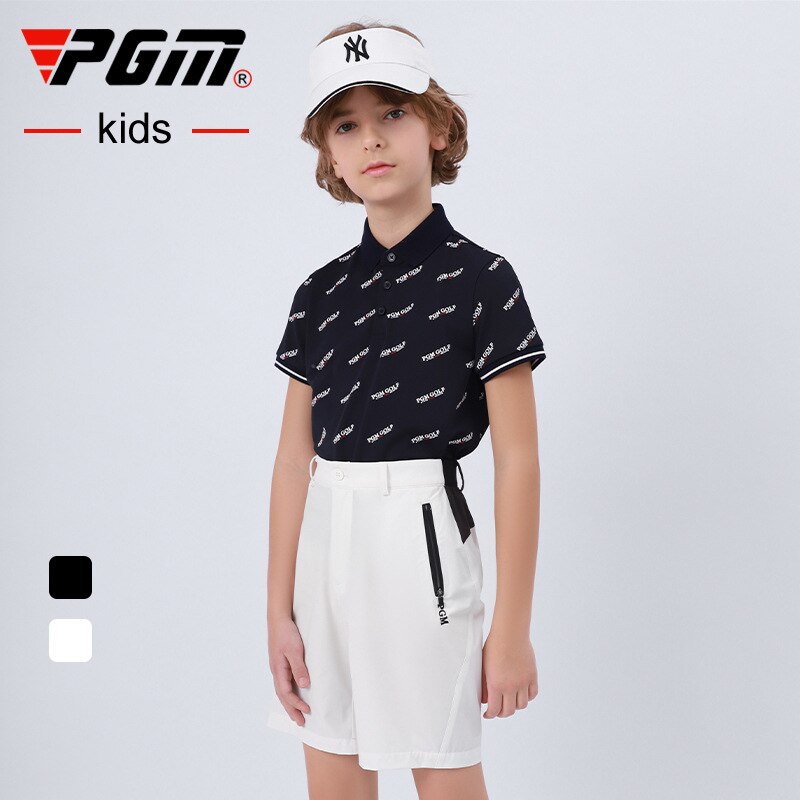 PGM Golf T-shirt Golf Clothing Boys Quick-drying Golf shirts Summer Breathable Elastic Golf Short Sleeved Uniforms YF406 - KiwisLove