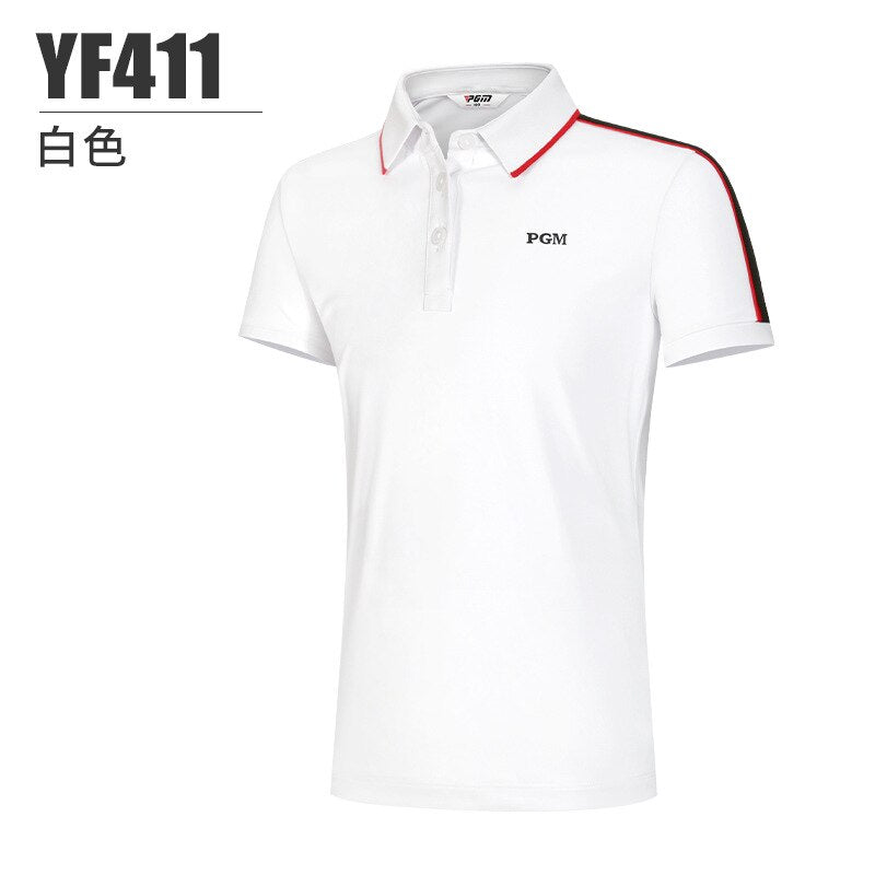 PGM Golf T-shirt Golf Clothing Girl Quick-drying Golf shirts Summer Breathable Elastic Golf Short Sleeved Uniforms YF411 - KiwisLove