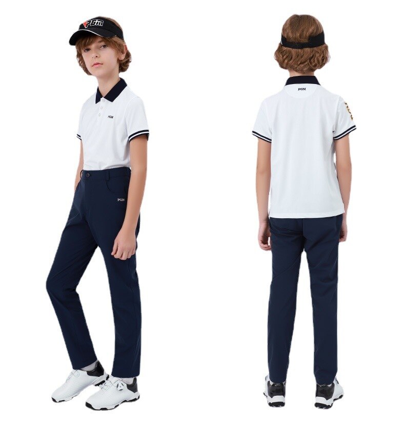 PGM Golf T-shirt Golf Clothing Boys Quick-drying Golf shirts Summer Breathable Elastic Golf Short Sleeved Uniforms YF404 - KiwisLove