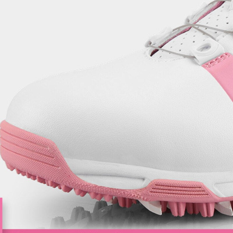 PGM Women Golf Shoes Waterproof Lightweight Knob Buckle Shoelace Sneakers Ladies Breathable Non-Slip Trainers Shoes XZ128 - KiwisLove