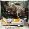 Mysterious Forest Tapestry Wall Hanging Flowers Jungle Animals Moon Ocean Landscape Illustration Room Home Decor - KiwisLove