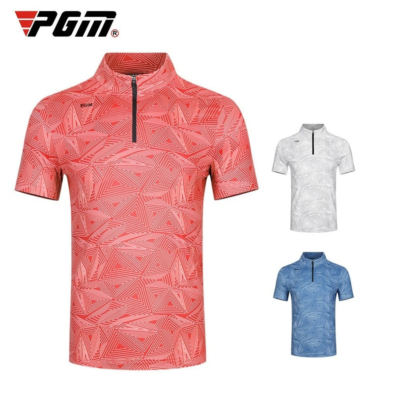 PGM Golf T-shirt Men&#39;s Shirts Summer Short Sleeve Tops Male Breathable Elastic Uniforms Golf Clothing Size M-XXL YF394 - KiwisLove