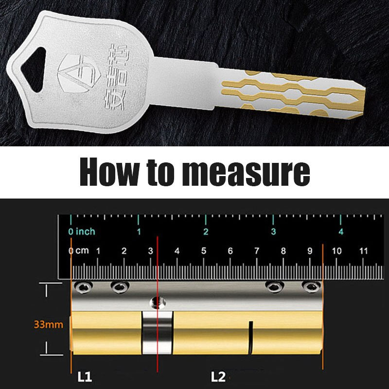 10 keys Door lock  Brass cylinder  65-130 mm Lock cylinder Entrance door lock Cylinder lock Mortise lock 7 door 8 door 9 door - KiwisLove