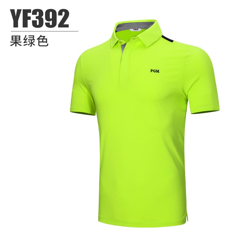 PGM Golf T Shirt Men&#39;S Shirts Summer Short Sleeved Tops Men Breathable Elastic Uniforms Golf Clothing Size M-XXL YF392 - KiwisLove