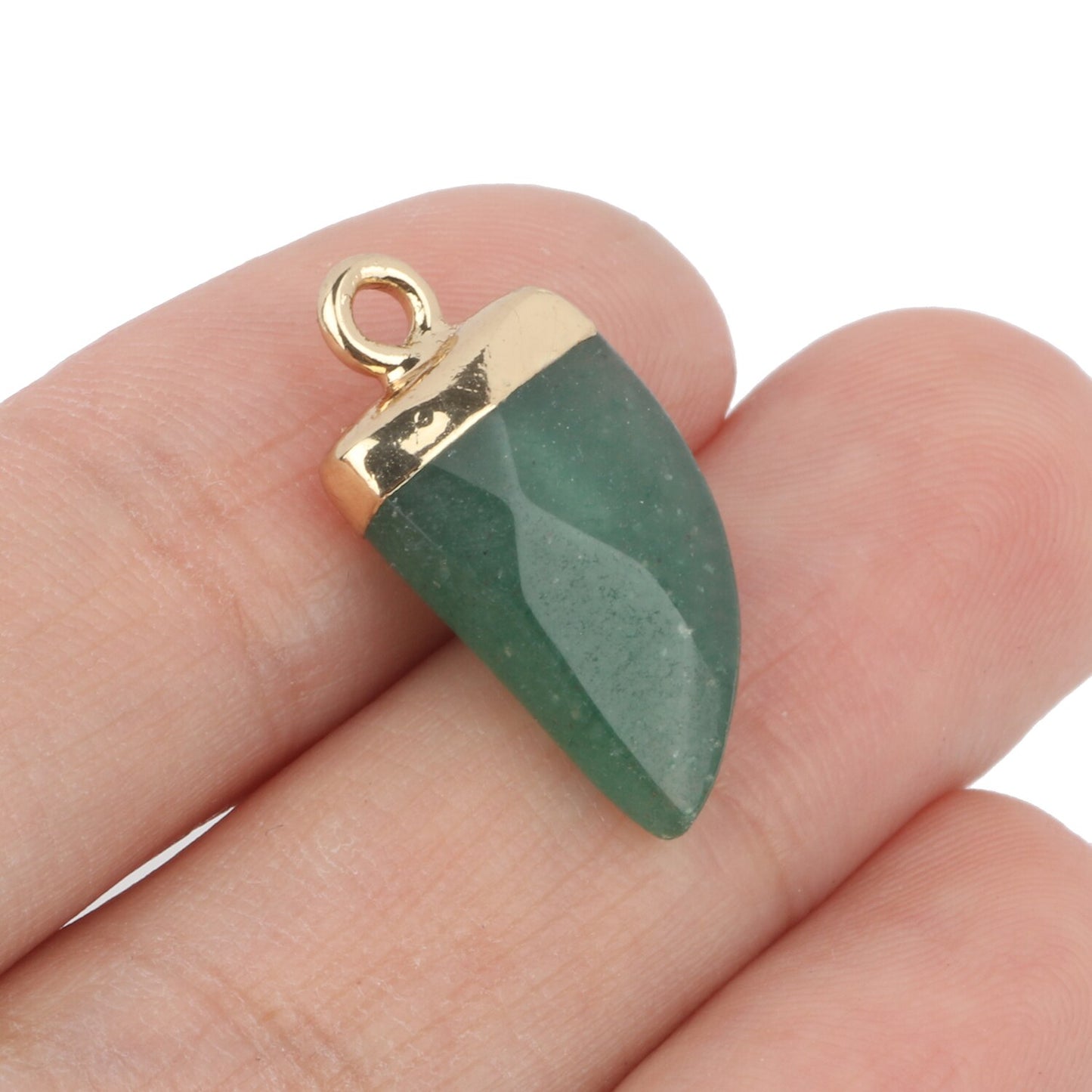 1pc Natural Green Aventurine Jades Pendant Gold Plated Multi Styles Charms Pendants for Necklace Women DIY Jewelry Accessories - KiwisLove