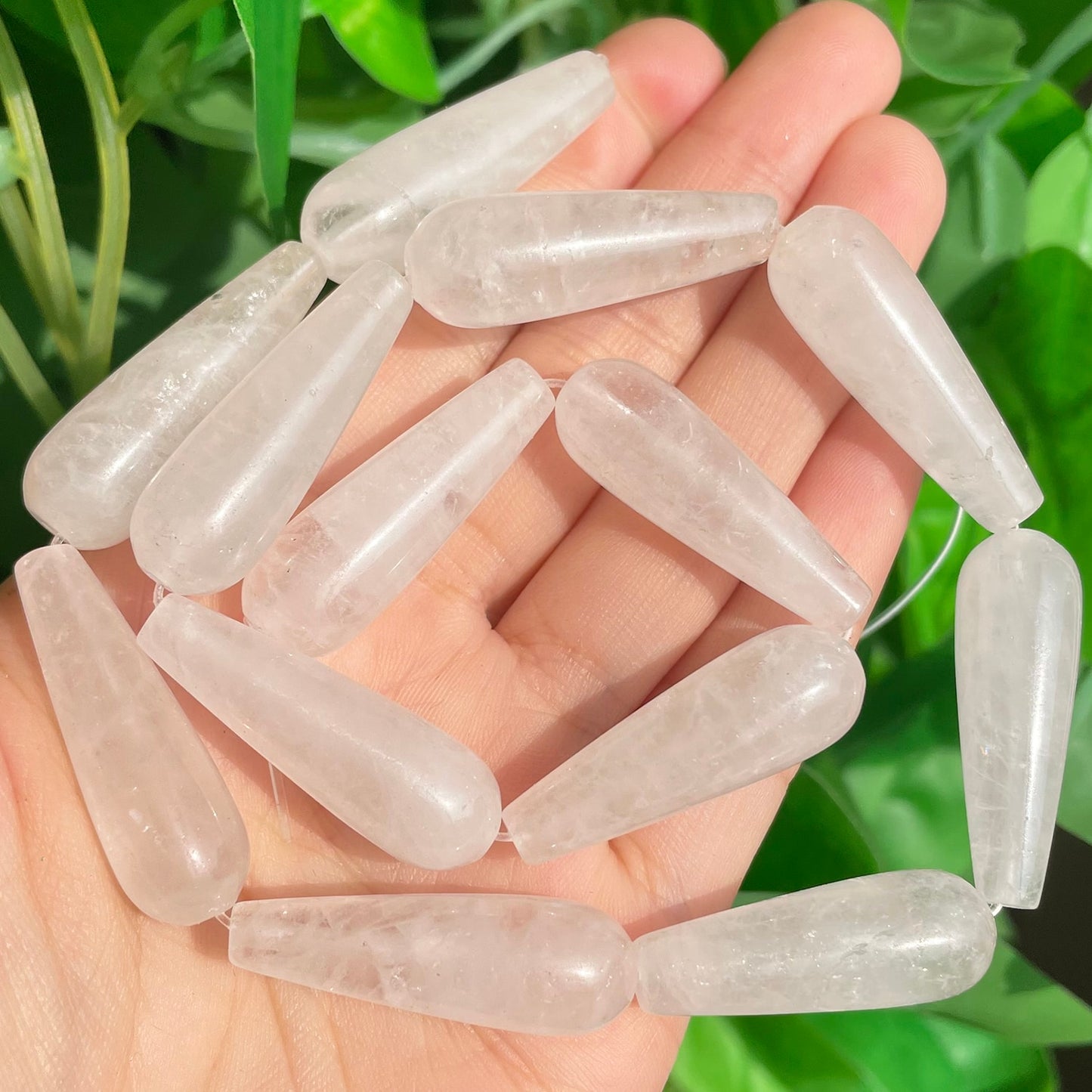 2pcs Natural Water Drop Genuine Stone India Agates Labradorite Tiger Eye Chalcedony Loose Beads for Jewelry Making DIY Bracelet - KiwisLove