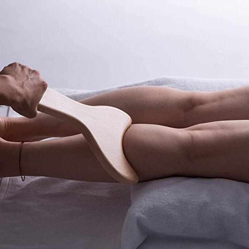 New Beech Scraping Board Wooden Guasha Massage Tool For Back Neck Body Meridian Beauty Dredge Board Carbonized Acupuncture Board - KiwisLove