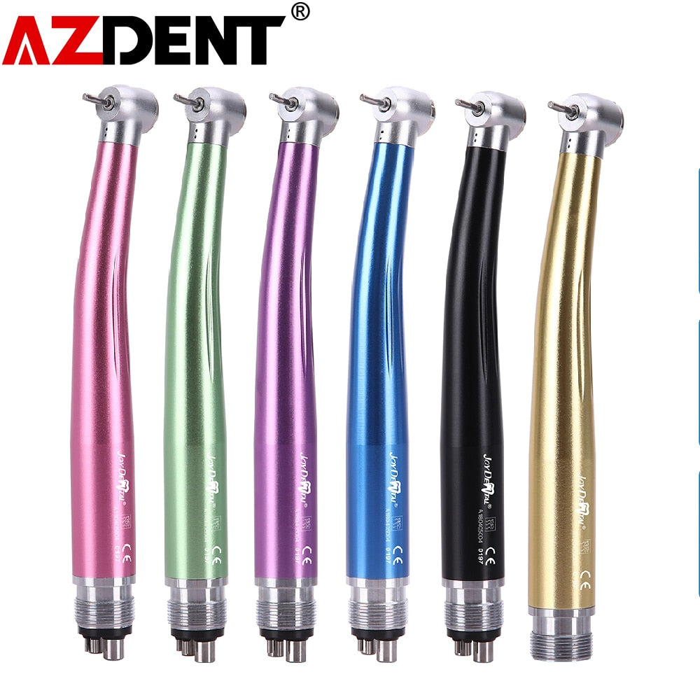 Dental High Speed Air Turbine Standard Head Push Button Single Water Spray 2/4 Hole Color Handpiece Autoclavable - KiwisLove