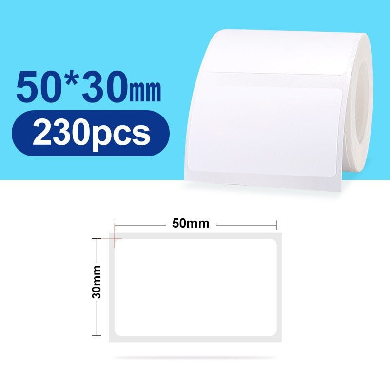 NIIMBOT B21 B3S Thermal Label 2 Rolls Clothing Price Food Self-adhesive Tag Waterproof Smart Office Pocket Printer Label Paper - KiwisLove