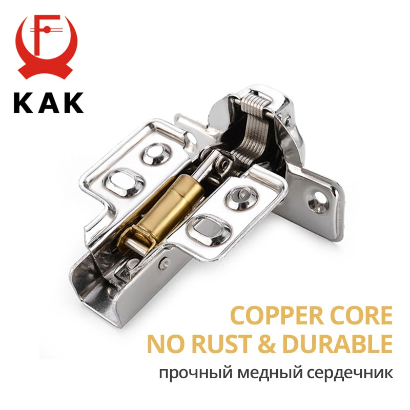 KAK 8 Pieces Stainless Steel Cabinet Hinges Soft Closing Hydraulic Door Hinge Damper Buffer Kitchen Cabinet Furniture Hardware - KiwisLove