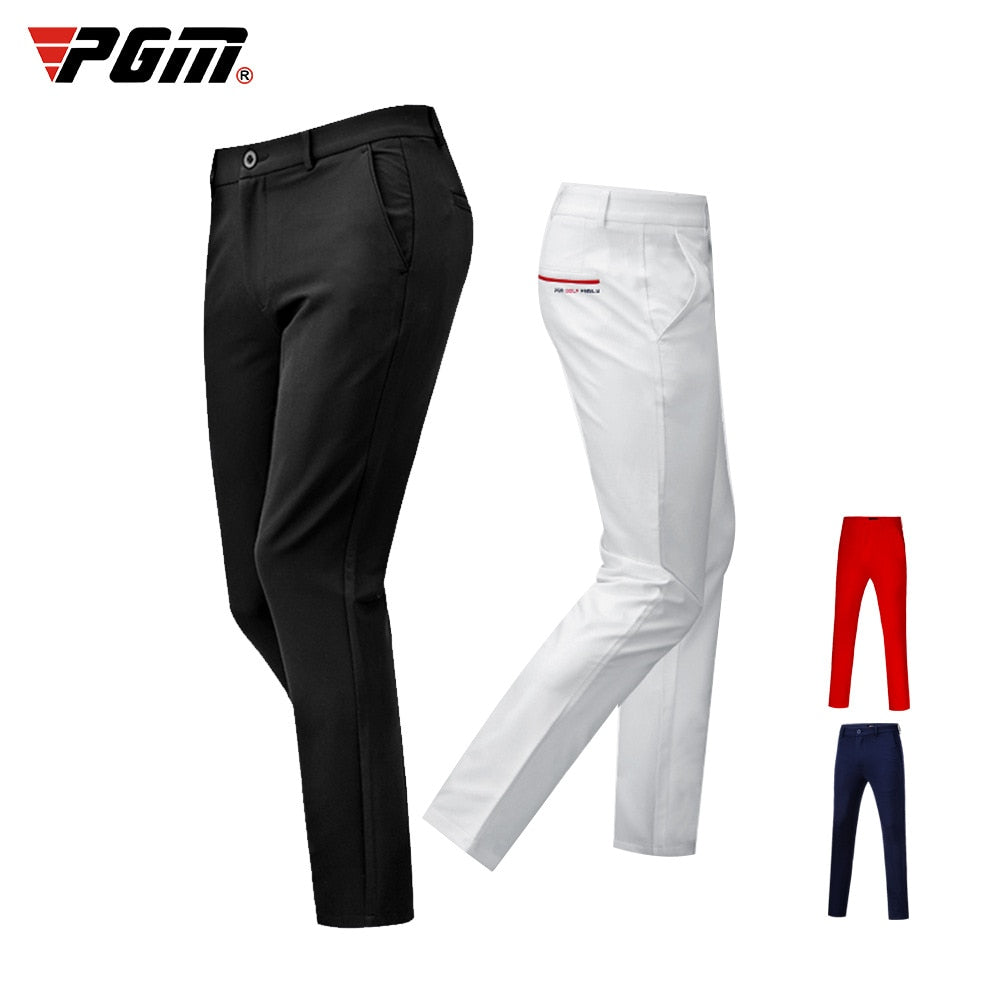 PGM Golf Tennis Men&#39;s Long Slim Trousers Spring Autumn High Elastic Sports Wear-resistant Shorts Comfortable Soft Dry KUZ052 - KiwisLove
