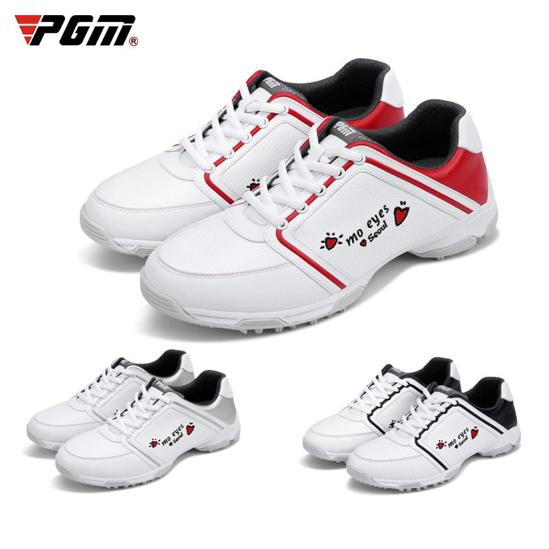 PGM Women&#39;s Waterproof Golf Shoes Light Weight Soft Breathable Universal Outdoor Camping Sports Shoes All-match White ShoesXZ144 - KiwisLove