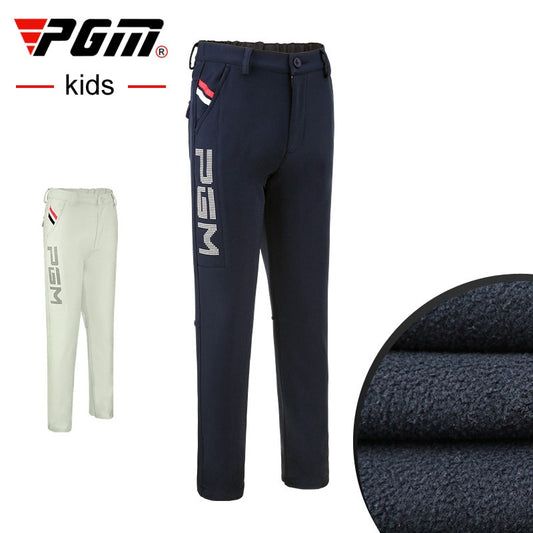 PGM Boys Golf Pants Winter Autumn Velvet Thicken Warm Sports Wear Snow Waterproof Windproof Children Casual Trousers Kuz041 - KiwisLove