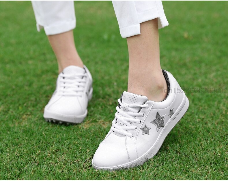PGM Women Golf Shoes Leisure Fixed Nail Waterproof Sneakers Women Non-Slip Small White Girls Sports Shoes XZ113 - KiwisLove