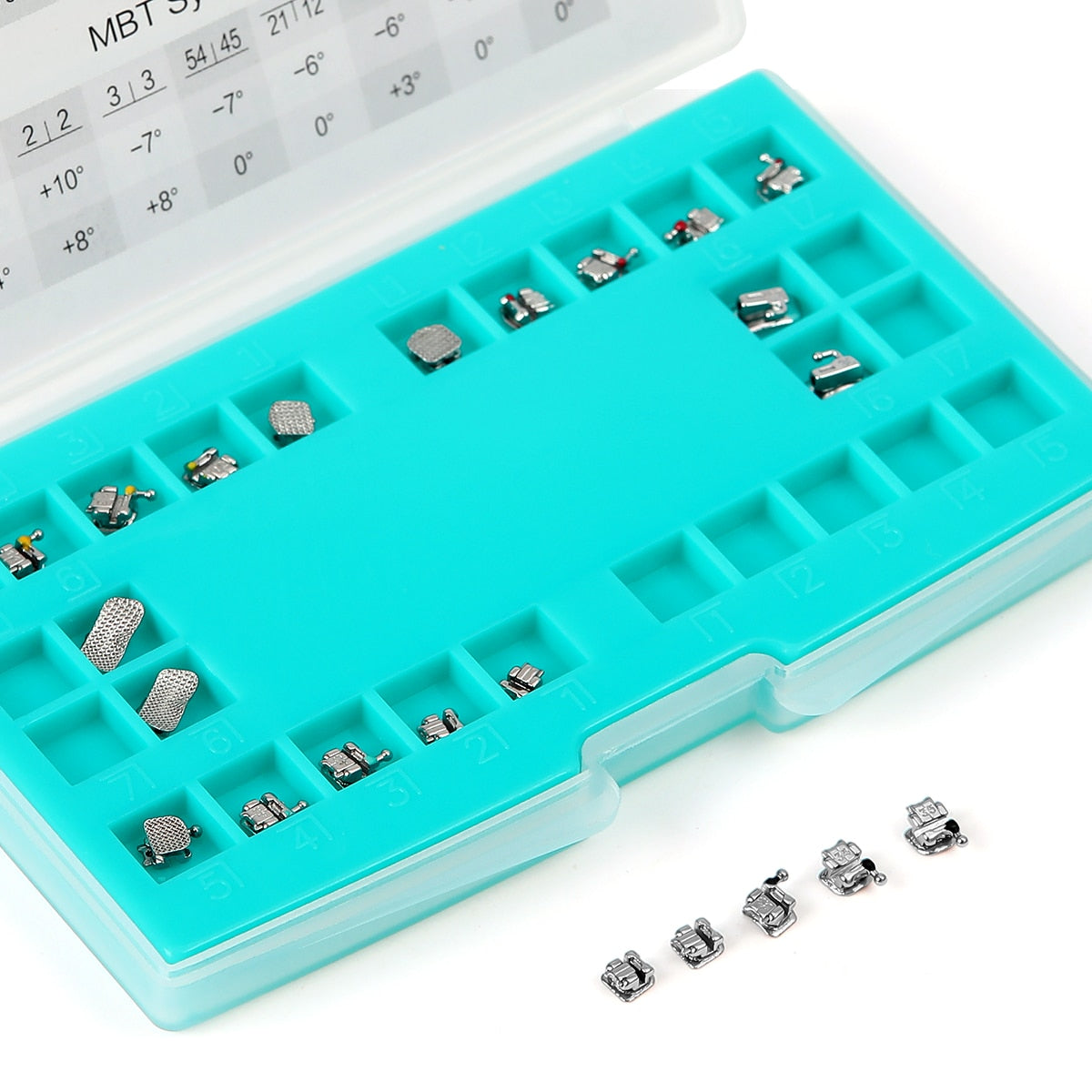 5Boxes Azdent Dental Orthodontic Self-Ligating Bracket With Buccal Tube Mini MBT/Roth 345 - KiwisLove