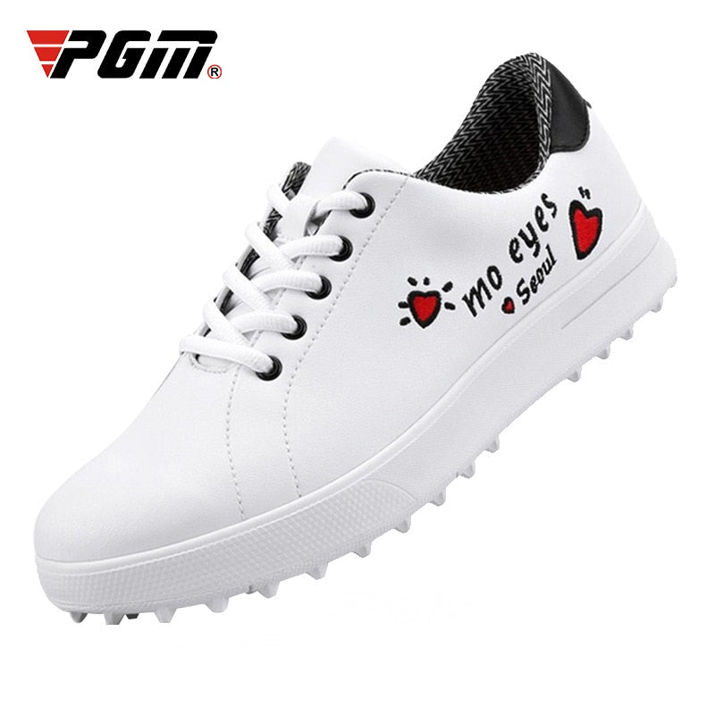 PGM Women Waterproof Golf Shoes Light Weight Soft and Breathable Universal Outdoor Camping Sports Shoes All-match White Shoes - KiwisLove