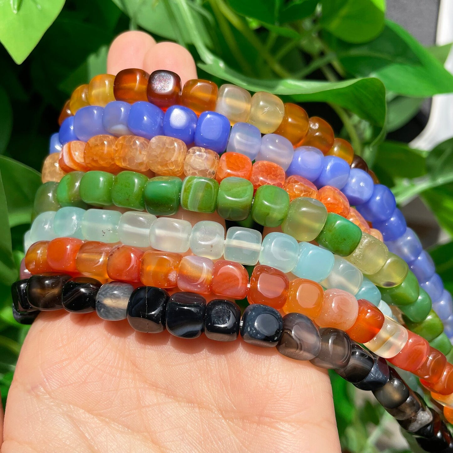 8mm Natural Stone Square Apatite Morganite Agates Tourmaline Aquamarines Loose Spacer Beads for Jewelry Making DIY Bracelet 15&#39;&#39; - KiwisLove