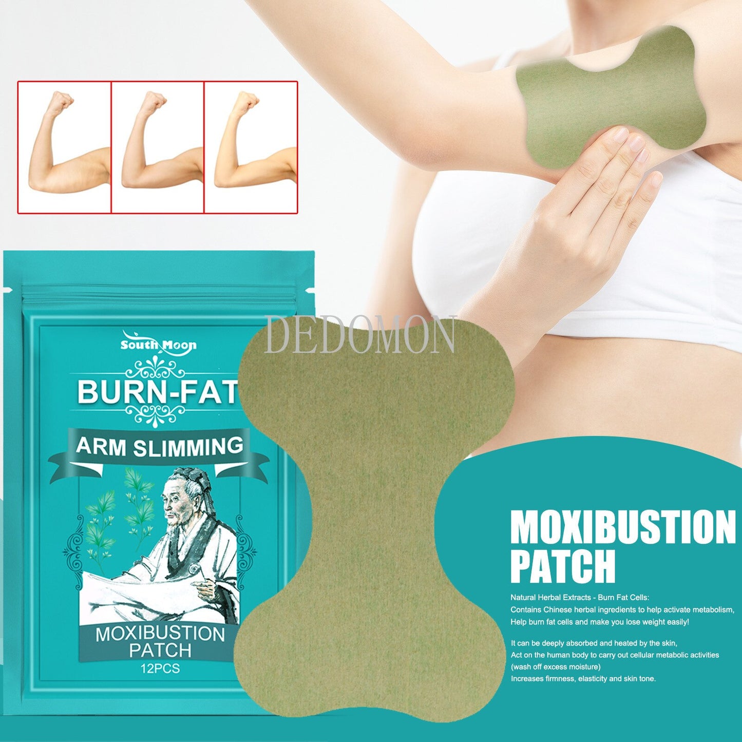 Thin Arm Patch Weight Loss Stickers Cellulite Removal Fat Burning Slimming Body Massage Shaping Care Herbal Plaster - KiwisLove