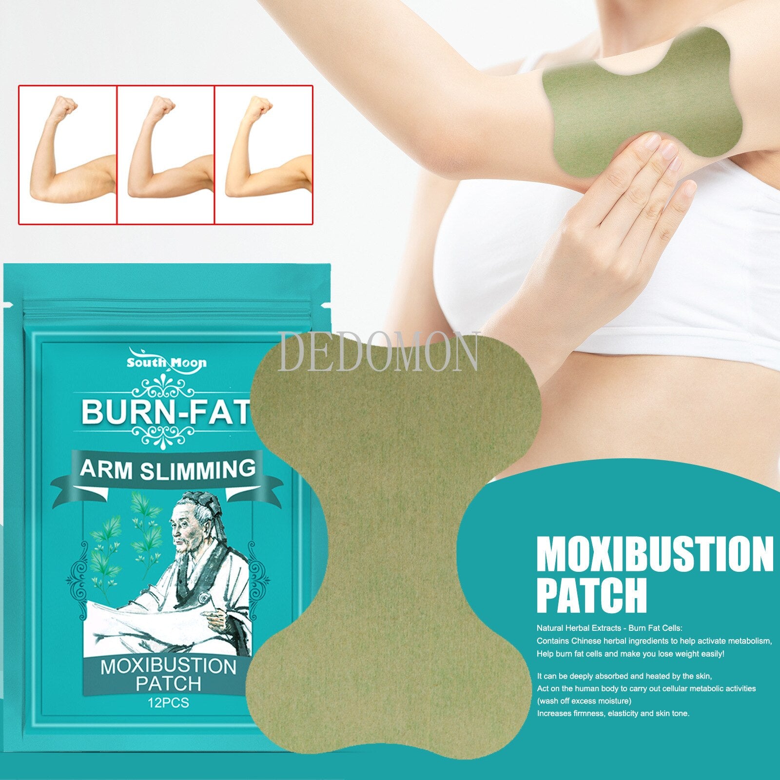 Thin Arm Patch Weight Loss Stickers Cellulite Removal Fat Burning Slimming Body Massage Shaping Care Herbal Plaster - KiwisLove