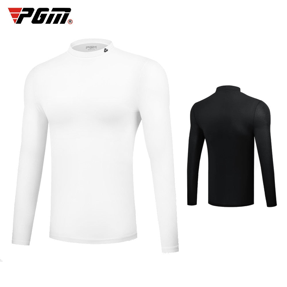 PGM Mens Sun Protection Golf Shirt Underwear Long Sleeve Golf Shirt Cooling Ice Silk T-shirts Anti-UV Soft Golf Apparel For Men - KiwisLove