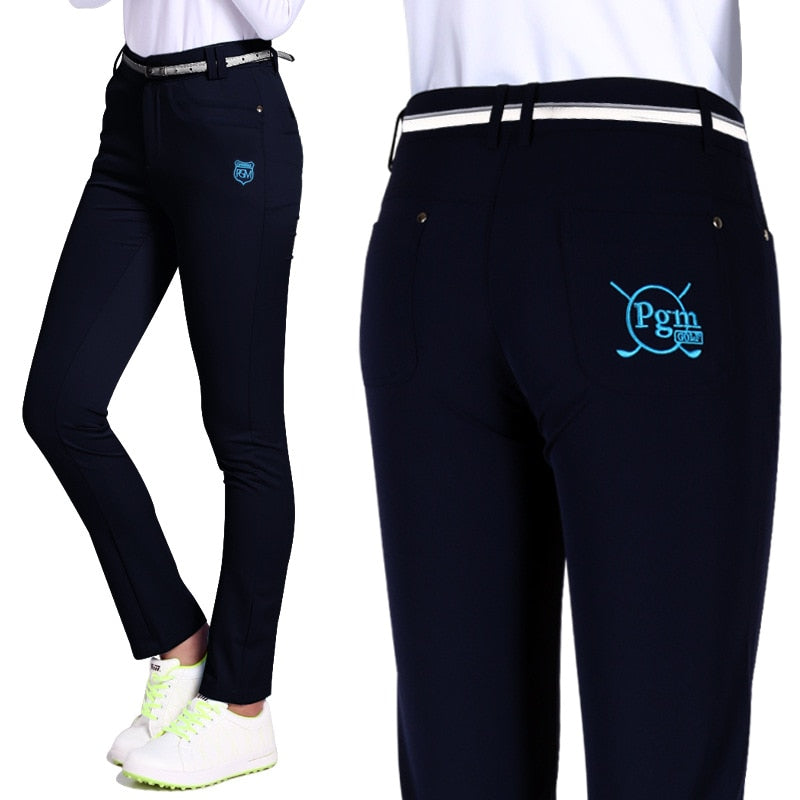 PGM Golf Pants Woman High Elastic Soft Trousers For Golfer Play Golf Ball Ladies Clothing Spring Summer Sports Pants KUZ024 - KiwisLove