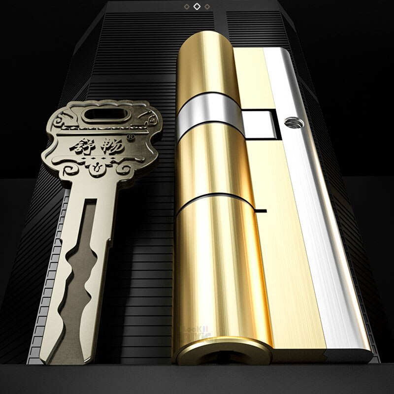 common Security door Lock Brass Cylinder  Anti Pry Stainless Steel Anti-collision beam Class C Cylinder 10 alloy keys key lock - KiwisLove