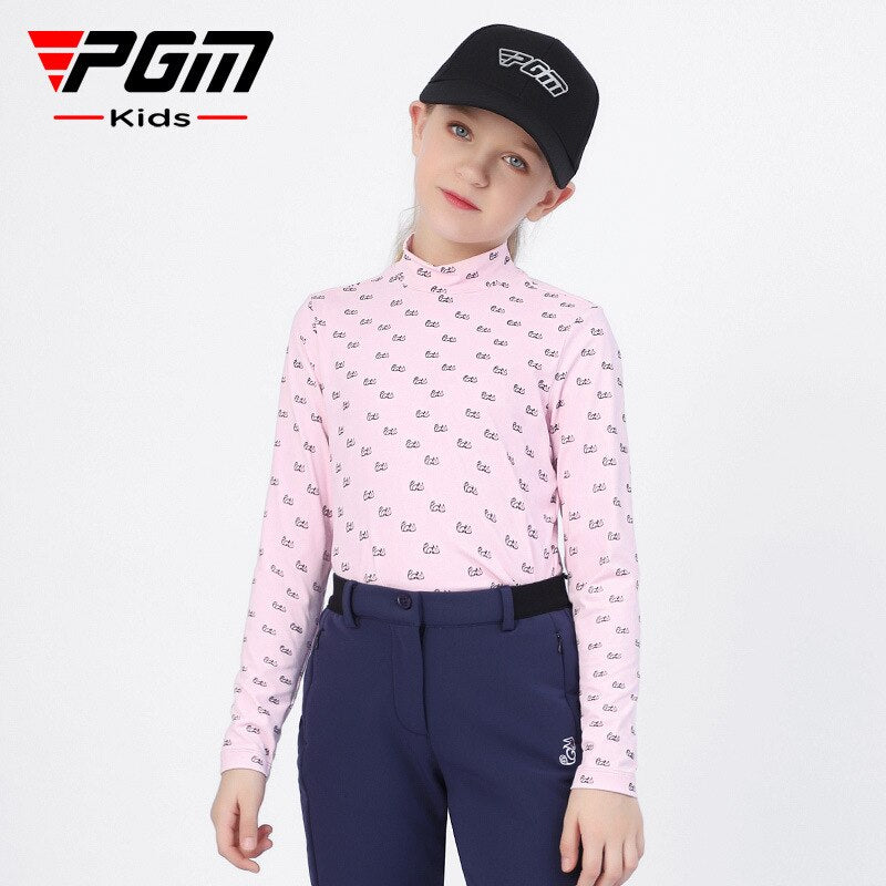 PGM Autumn Winter girls Shirt Long Sleeve Golf Clothing Keep Warm Outdoor Sports Bottoming-Shirt Ladies Slim Fit T Shirts YF417 - KiwisLove