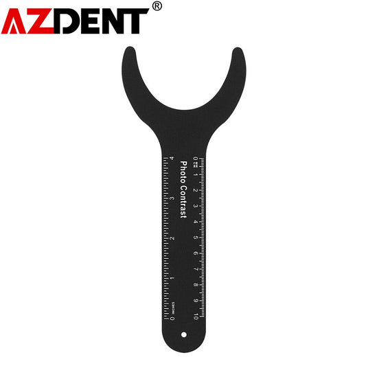 1pc Dental Orthodontic Black Plate Photo Image Contrast Board Oral Cheek Background with Scale Mark Autoclavable Dentist Tools - KiwisLove