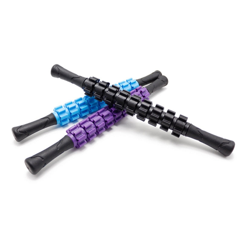 9-Wheel Anti Cellulite Massager Stick Trigger Point Stick Body Foot Face Leg Slimming Massage Yoga Gym Muscle Roller Sticks - KiwisLove